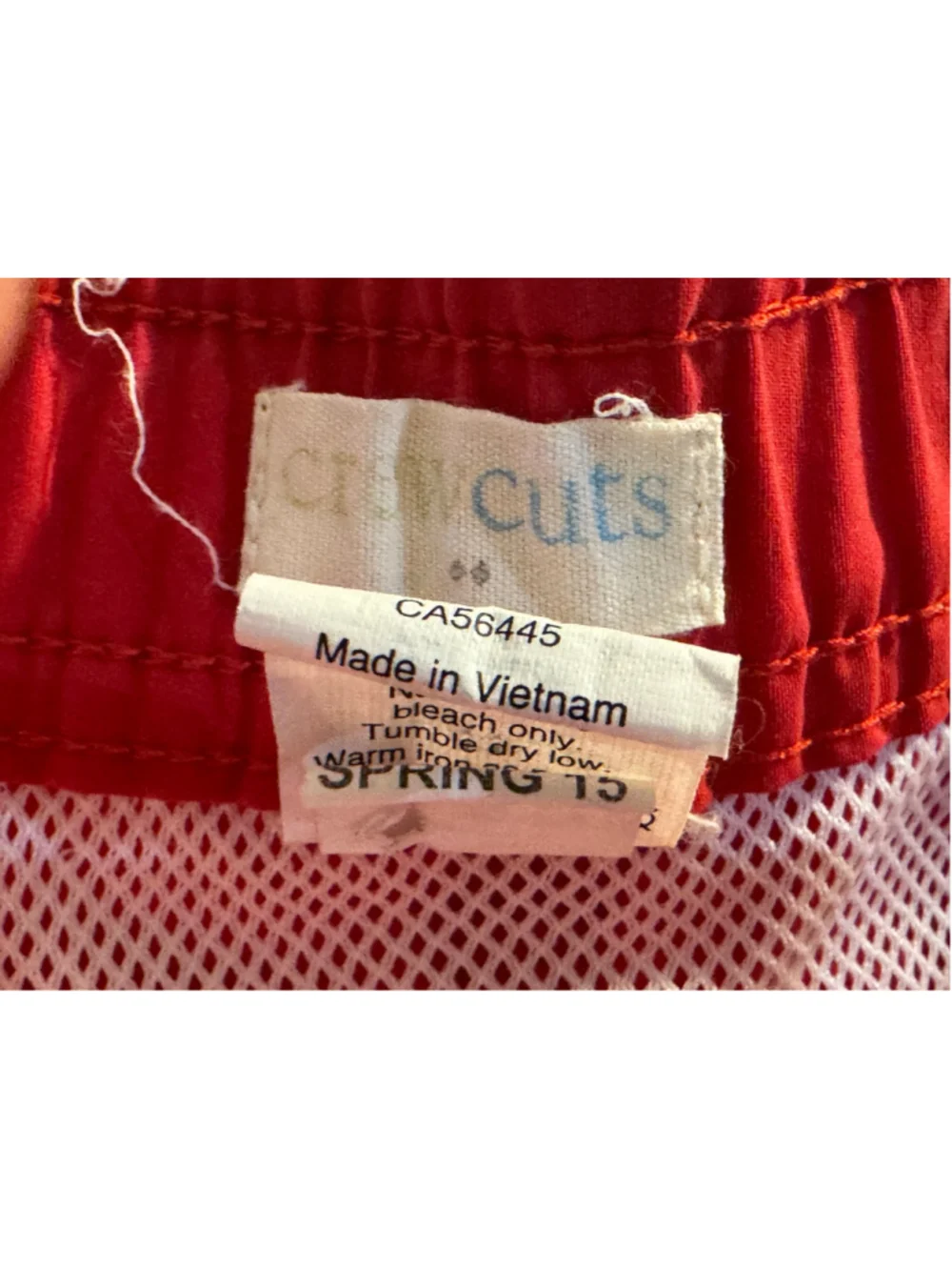 Boys Crewcuts Swim Trunks Size 14 Red and Blue Colorblock
